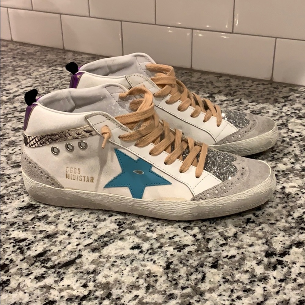 Golden Goose Mid Star Leather Sneakers Size 38